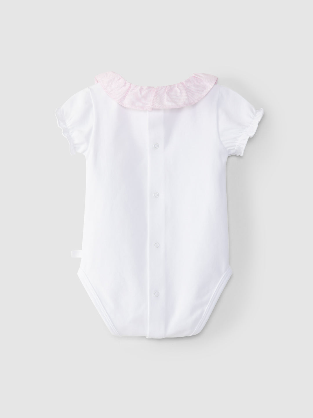 【Laranjinha】フリルカラーサマーボディスーツ（ピンク）