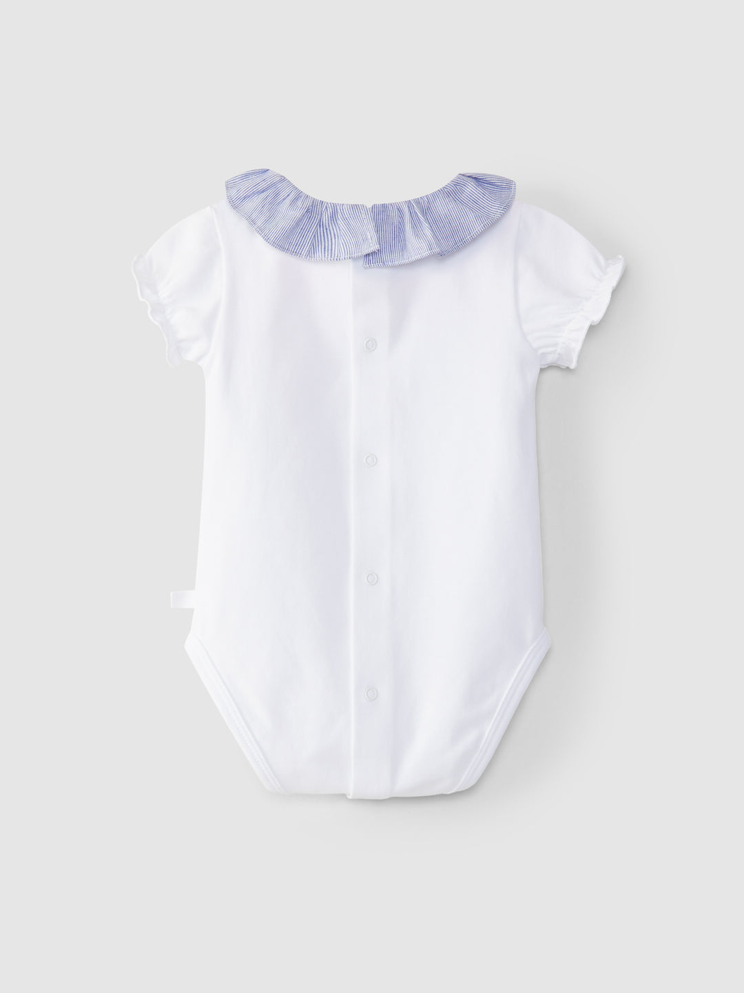 【Laranjinha】フリルカラーサマーボディスーツ（ブルー）